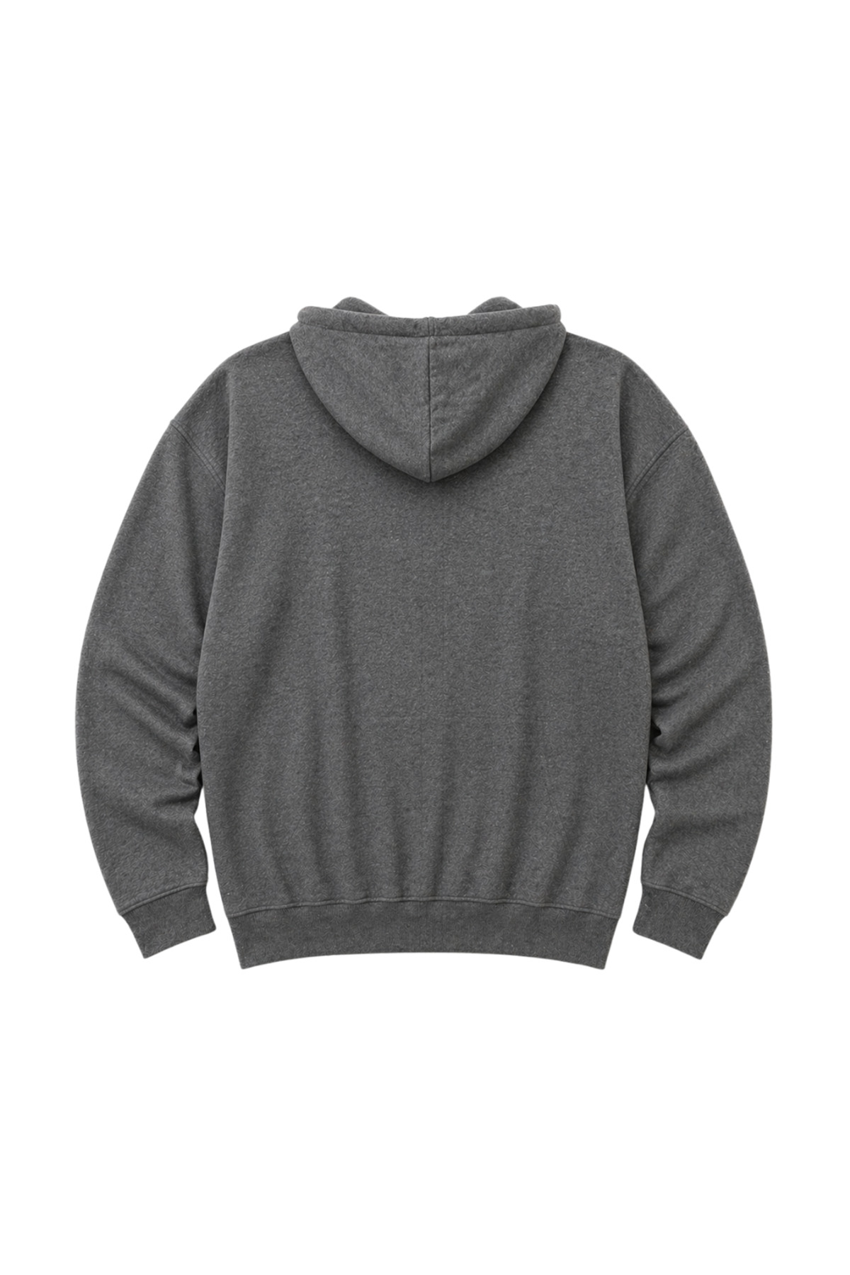 BattalModa Erkek Büyük Beden Antrasit İki İplik Kapüşonlu Fermuarlı Hırka 3XL-4XL-5XL-6XL-7XL-8XL görsel 5