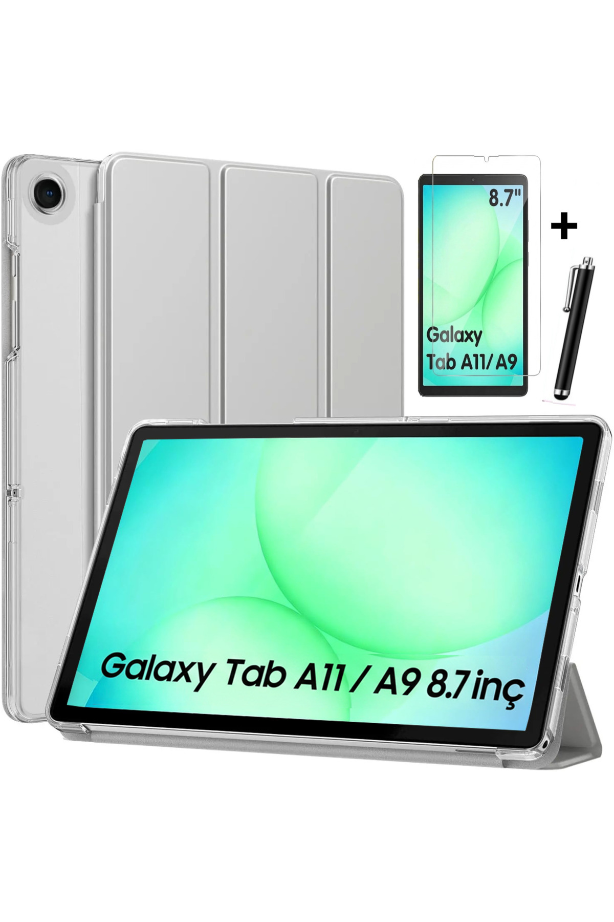 Samsung Galaxy Tab A9 Case 8.7 inch Sm-X110 Compatible Tablet Case Smart Sleep Mode + Glass + Pen Set