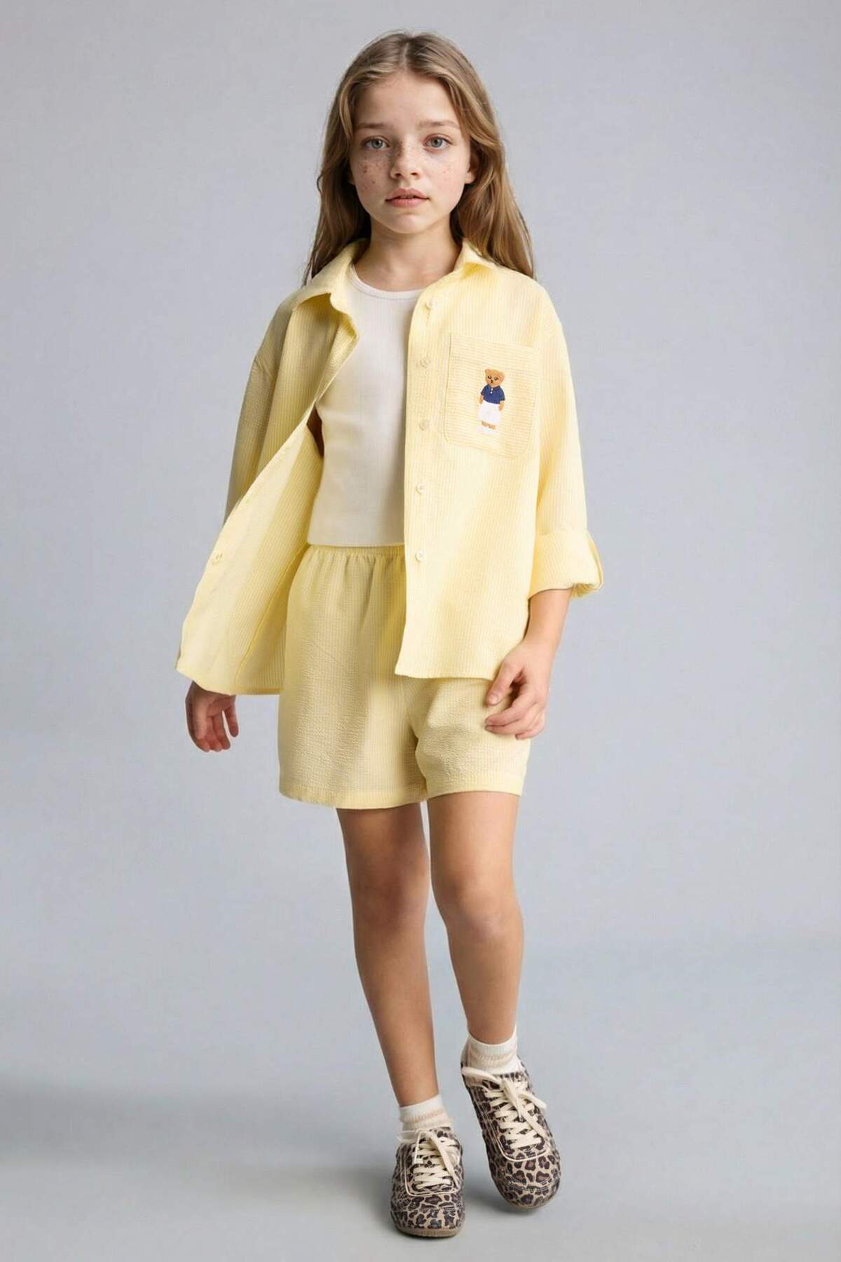 DeFacto Crinkle Fabric 2-Piece Set for Girls H3248A826Sm