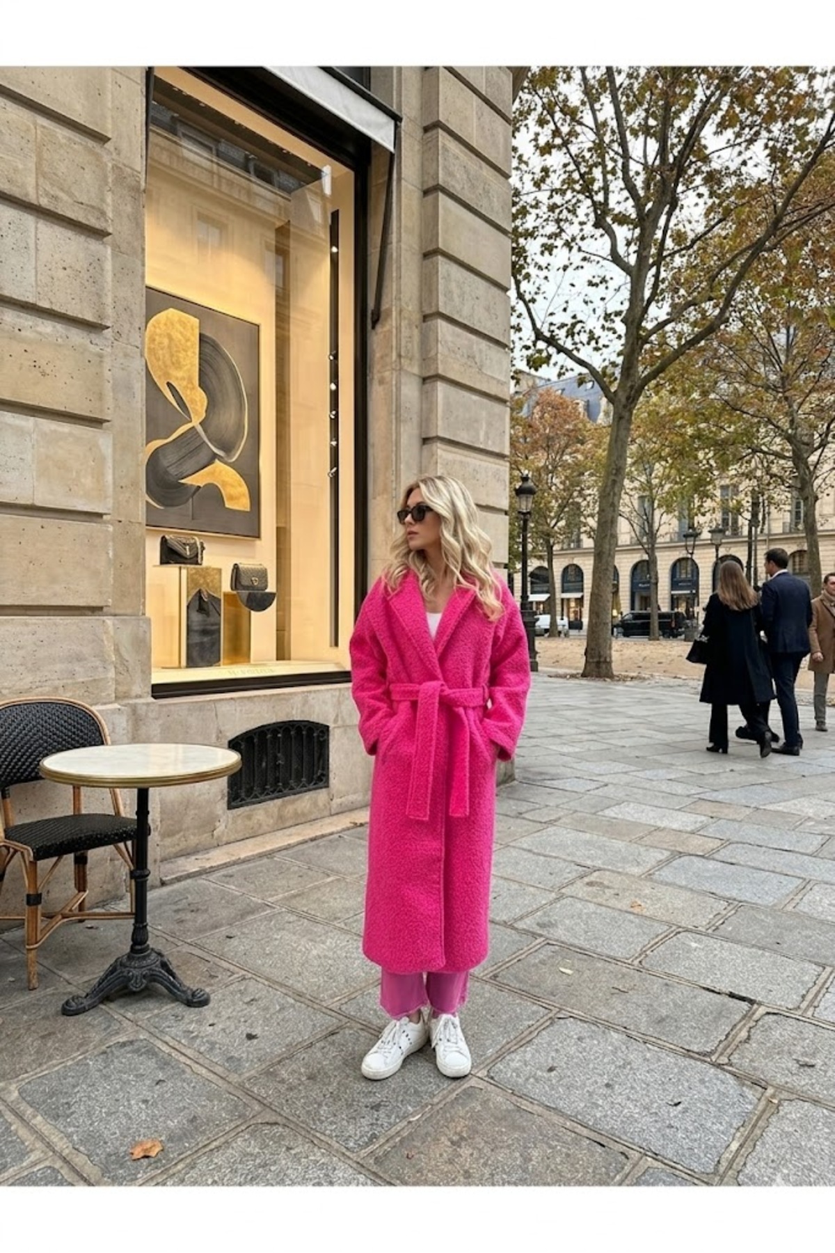 Lady Didi Fashion KADIN ÖZEL TASARIM PEMBE PALTO