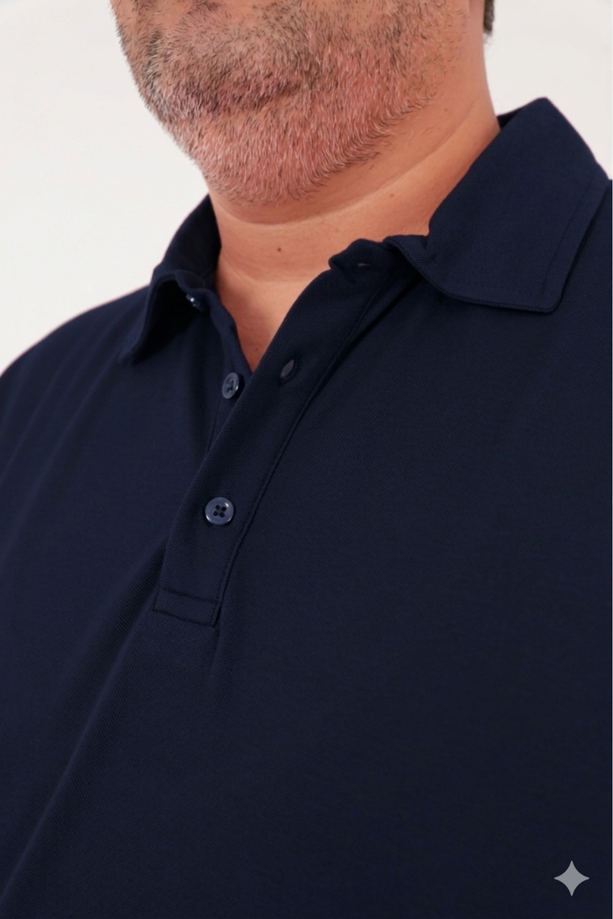 BİG NONA Büyük Beden Unisex POLO YAKA T-Shirt görsel 4