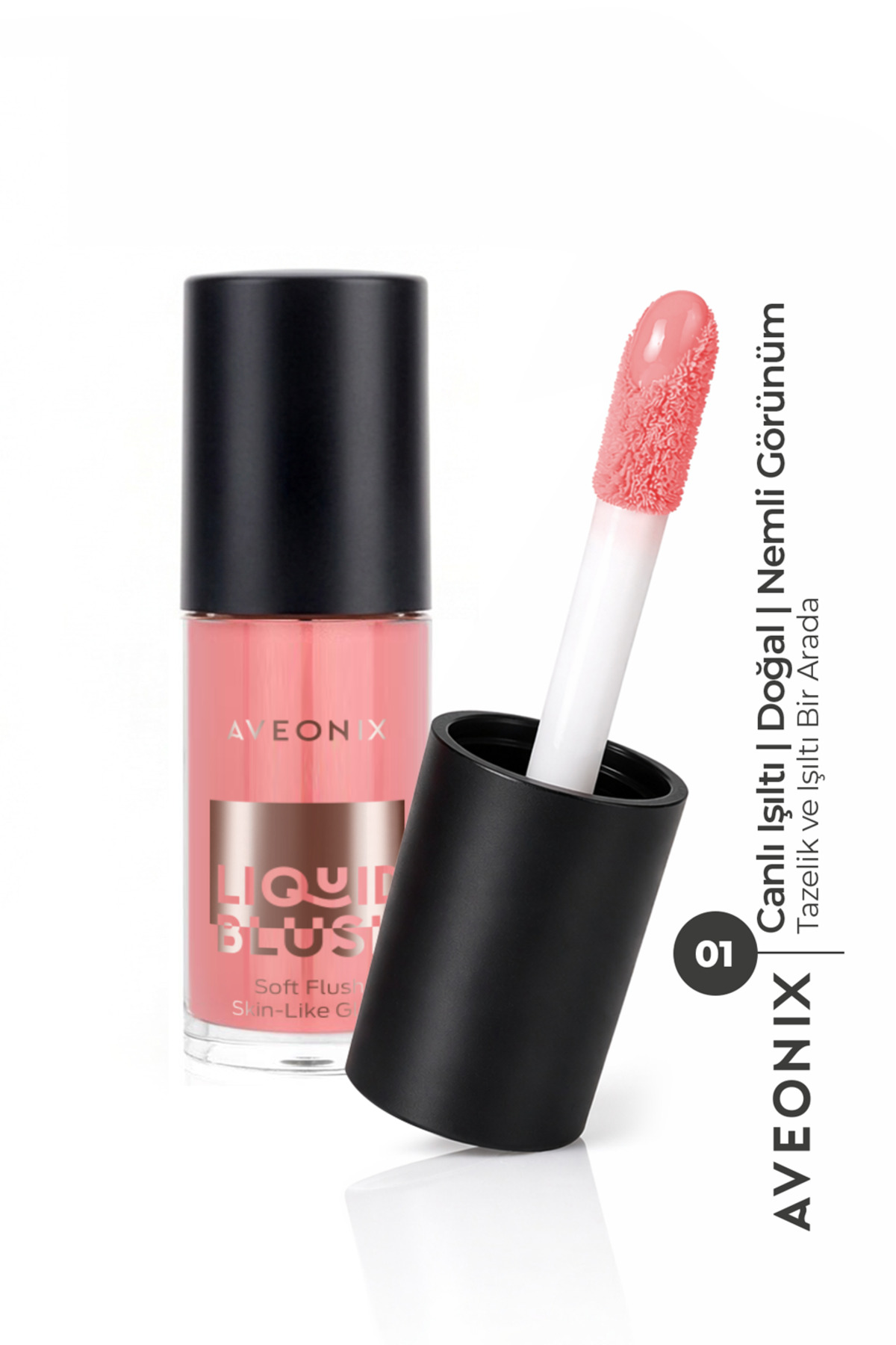 AVEONIX 3 in 1 Glow Tint 01 Çok Amaçlı Likit Yoğun Pigmentli Parlaklık Veren Allık Ruj Göz Farı - Fiyatı, Yorumları