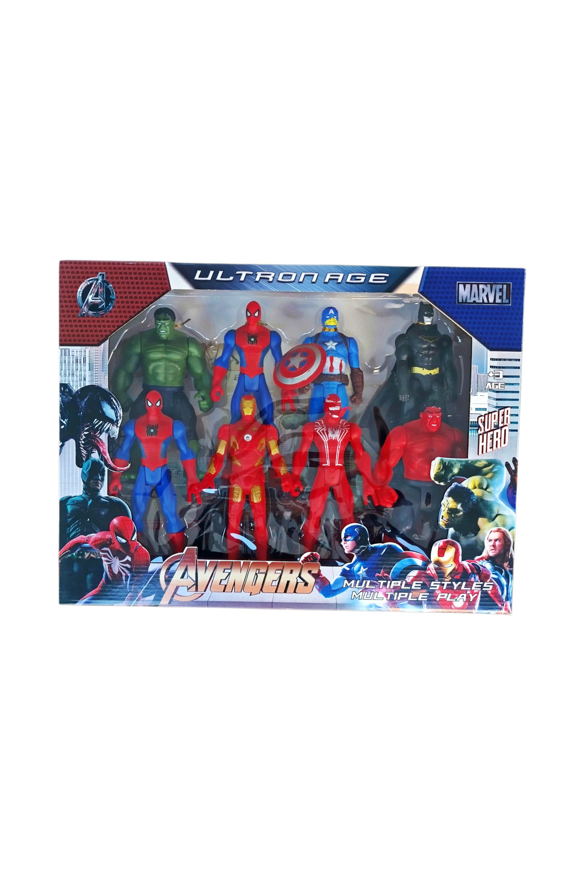 Brother Toys Yenilmezler 8'li Figür Oyuncak Örümcek Adam Hulk