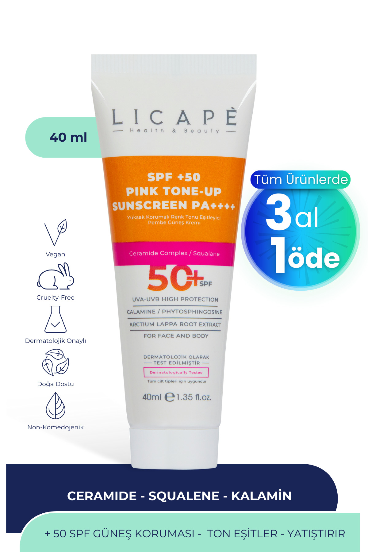 Licape Yüksek Korumalı Renk Tonu Eşitleyici Pembe - Pink Güneş Kremi 40 ml — TYCSBNPDJN168727885502681