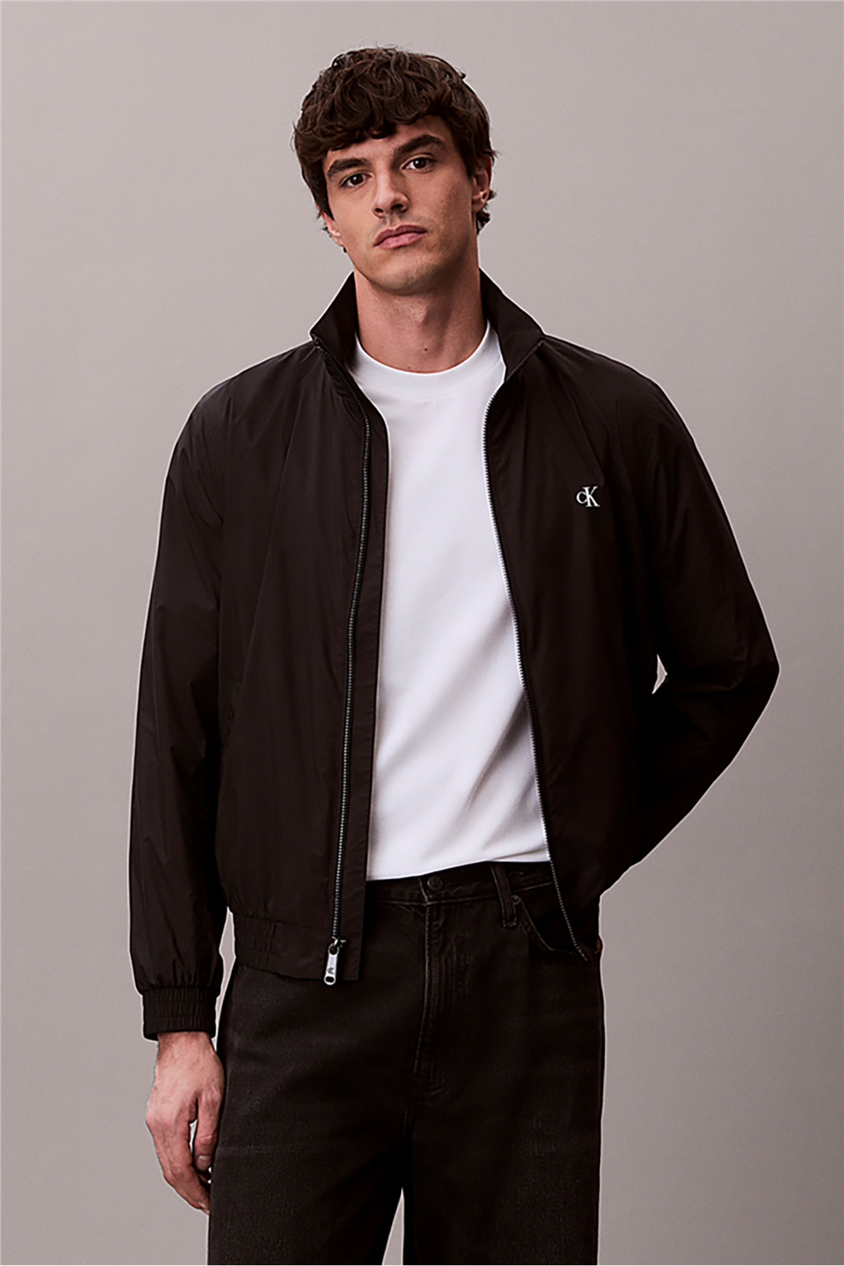 Calvin Klein Ls Unfilled Nylon Ha Erkek Mont Siyah