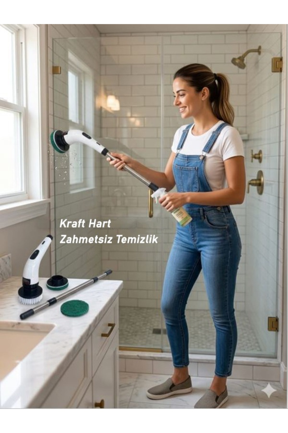 Multi-Head Practical Rechargeable Cleaning Brush Home,Car,Office, Seat Cleaning Practical Cleaning Rechargeable Brush