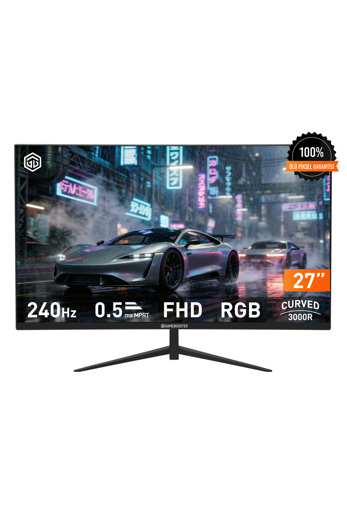 GAMEBOOSTER FF24 27'' 240Hz FHD 0.5ms HDMI+DP RGB Curved Gaming Monitör (Sıfır Ölü Piksel Garantili)