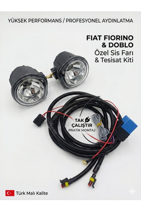 GÜRKAR FİORİNO DOBLO LİNEA SİS FARI VE TESİSAT KABLOSU TAK ÇALIŞTIR RÖLE VE A...