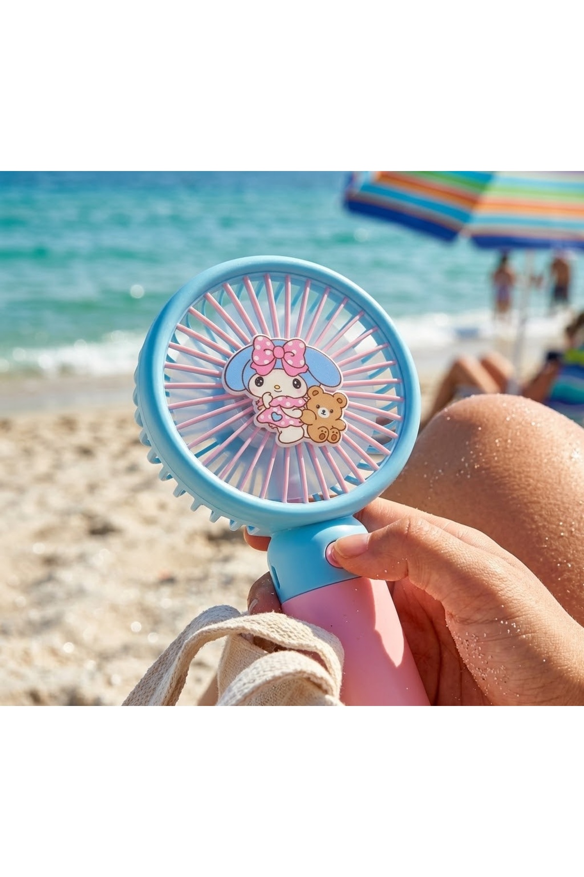 Kuzey Tacı Sanrio Karakterli Geniş Başlıklı Mini El Vantilatörü