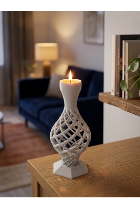 ArtGalleryDesign Geometrik Lattice Tasarım Şamdan Mumluk