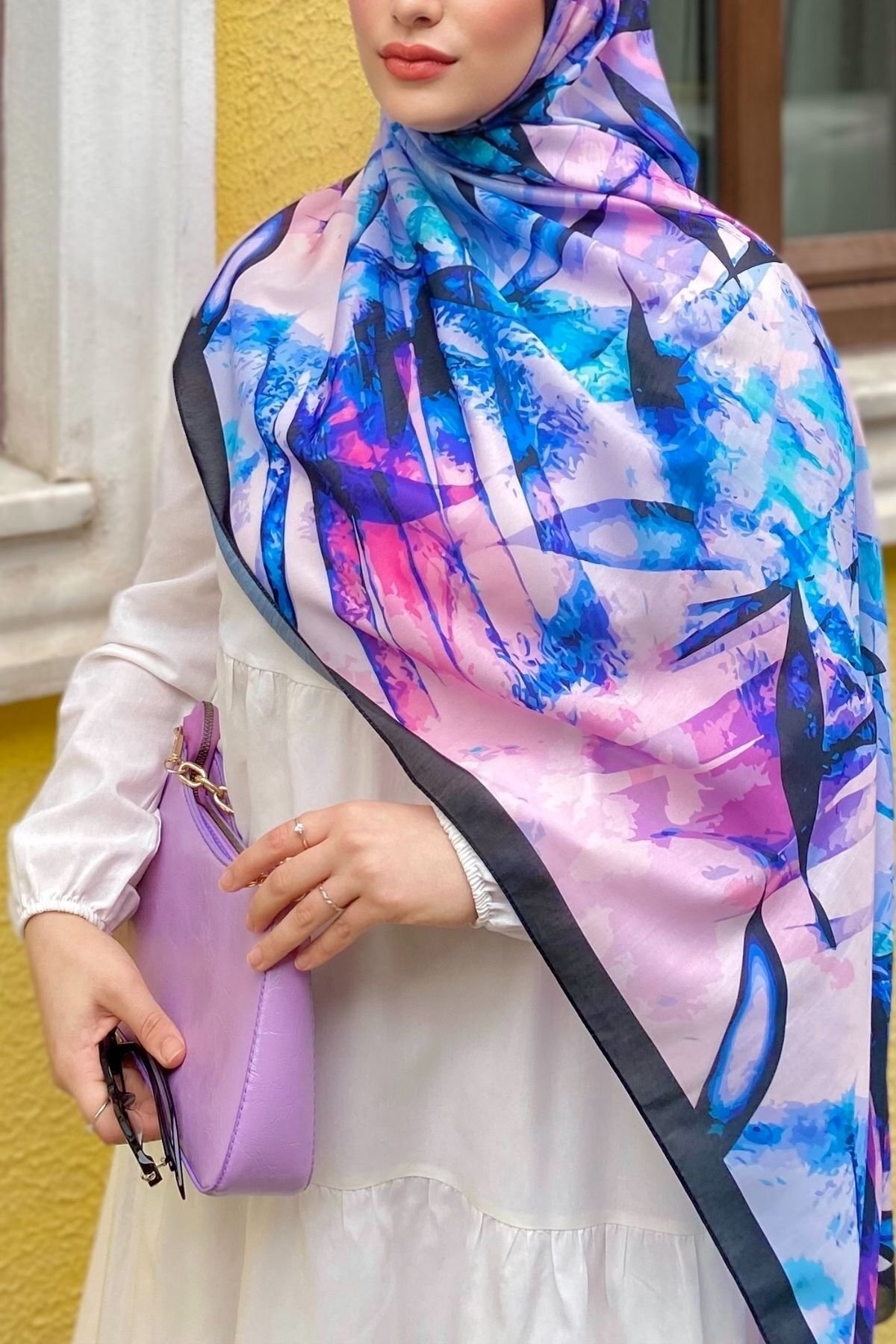 Karma Desen Pembe Soft Şal 2