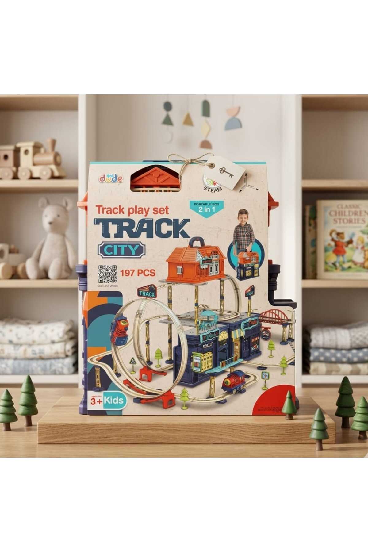 Daily Bazaar 197 Parça Hareketli Looping Raylı Oyuncak Tren Track
