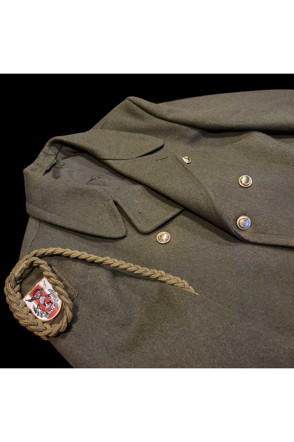 kho military design Haki Renk KKK Özel Onur Kıt'ası Yün Kaput (51-D/M-L Beden) Sıfır Ürün görsel 4