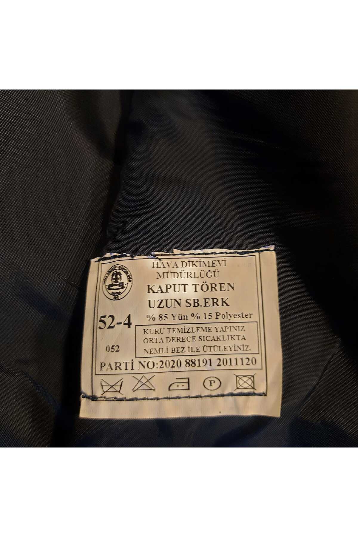 kho military design Gök Mavisi Renk Hava Kuvvetleri Yün Tören Kaput Sb. (Ütğm) (52/4-L Beden) görsel 2