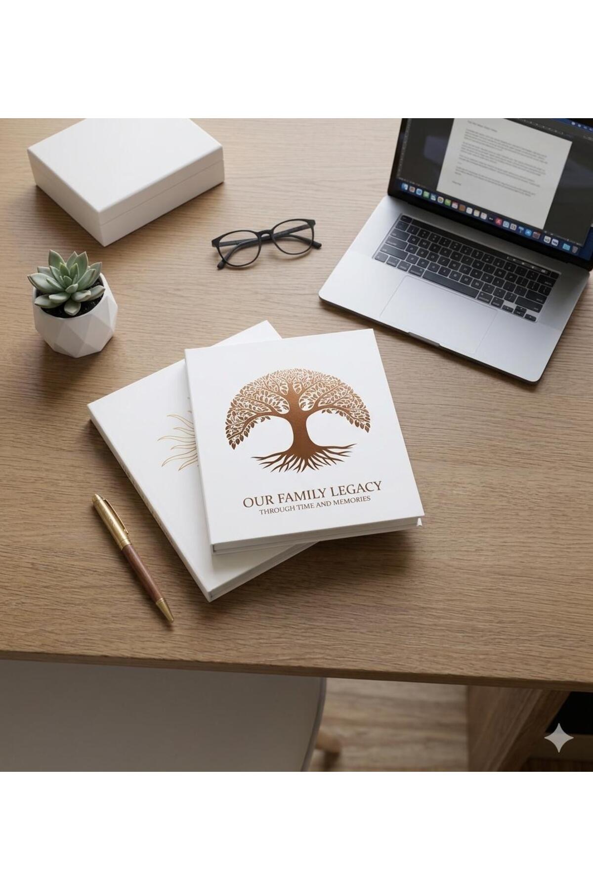 2-Piece Decorative Book Box Set Thin Magazine (Tree of Life & Sun)