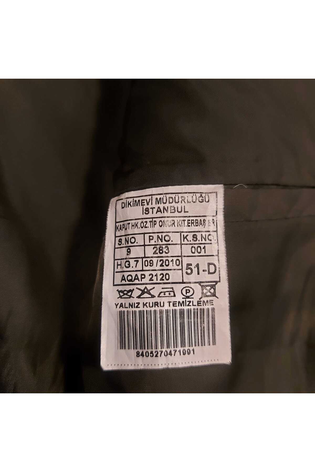 kho military design Haki Renk KKK Özel Onur Kıt'ası Yün Kaput (51-D/M-L Beden) Sıfır Ürün görsel 2