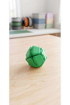 krh 3d print Stres Topu - Eğitici ve Eğlenceli Mekanik El Oyuncağı (Yeşil)