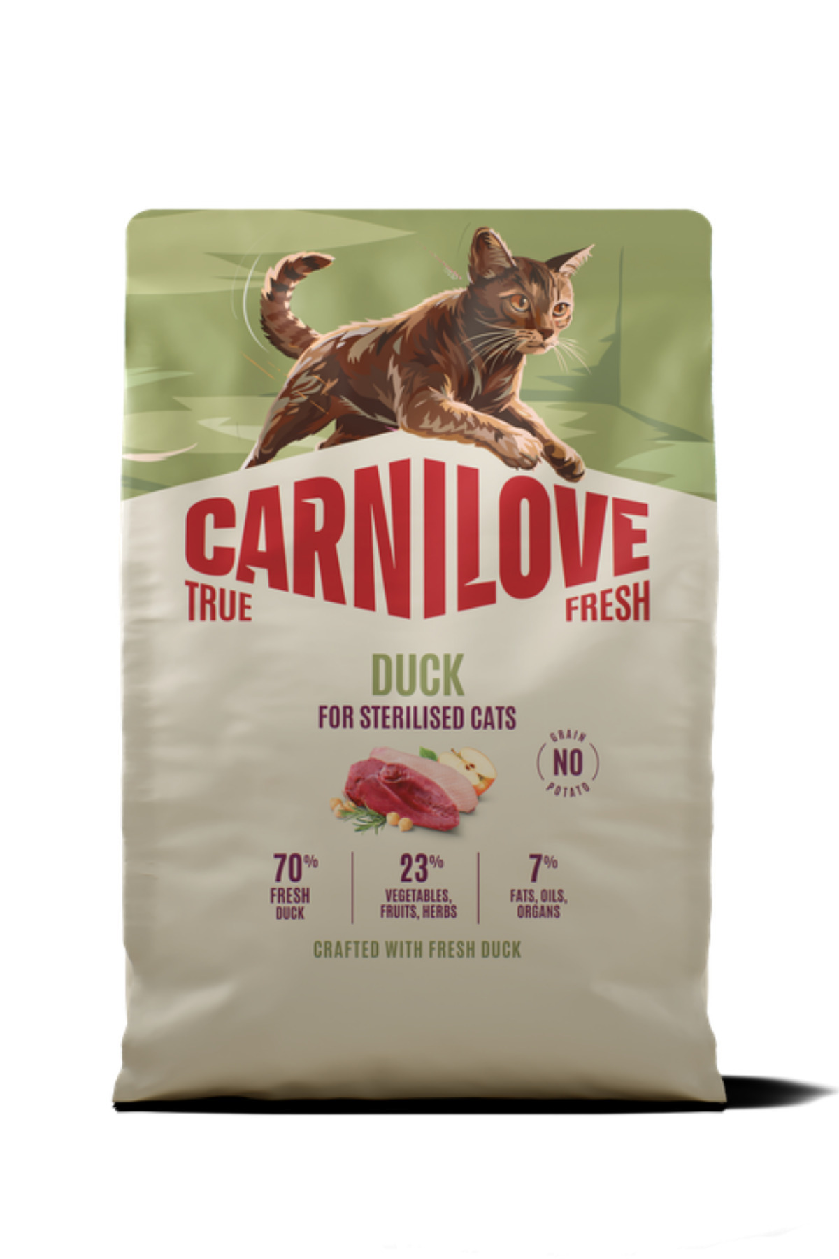 Carnilove TRUE FRESH Tahılsız Kısırlaştırılmış Yetişkin Kediler İçin Ördek Etli Kuru Mama 2 kg
