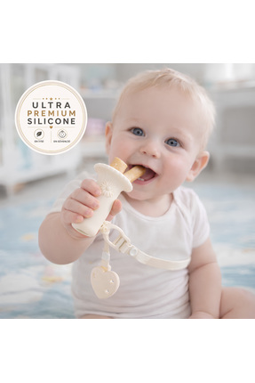 Tgm Baby Minilok Ultra Premium Silikon Rusk Tutucu ve Emzik Askısı