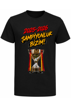 Efendioğlu Design Kısa kollu 2026 şampiyonluk bizim baskılı çocuk t-shirt