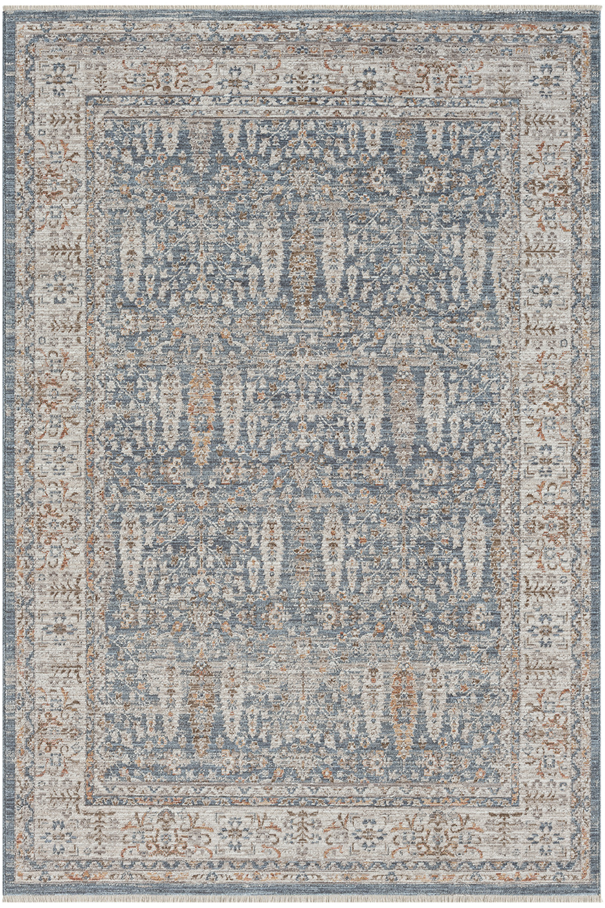 Ceremony Blue Beige Vintage Carpet Soft Four-Season Paw-Friendly Classic Pattern Living Room Living Room Rug