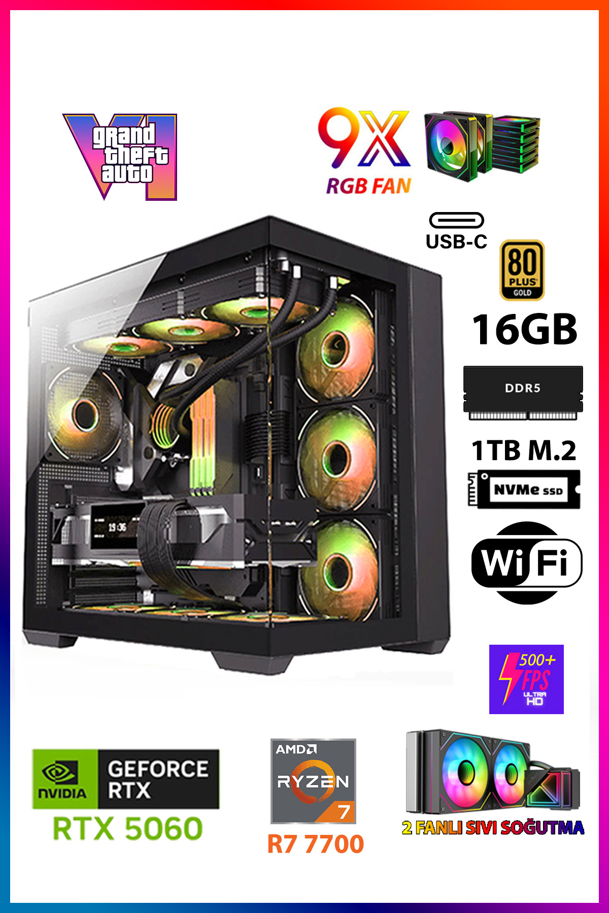 Gamepage Flash X20 Ryzen 7 7700 32GB DDR5 RAM 512GB M.2 SSD