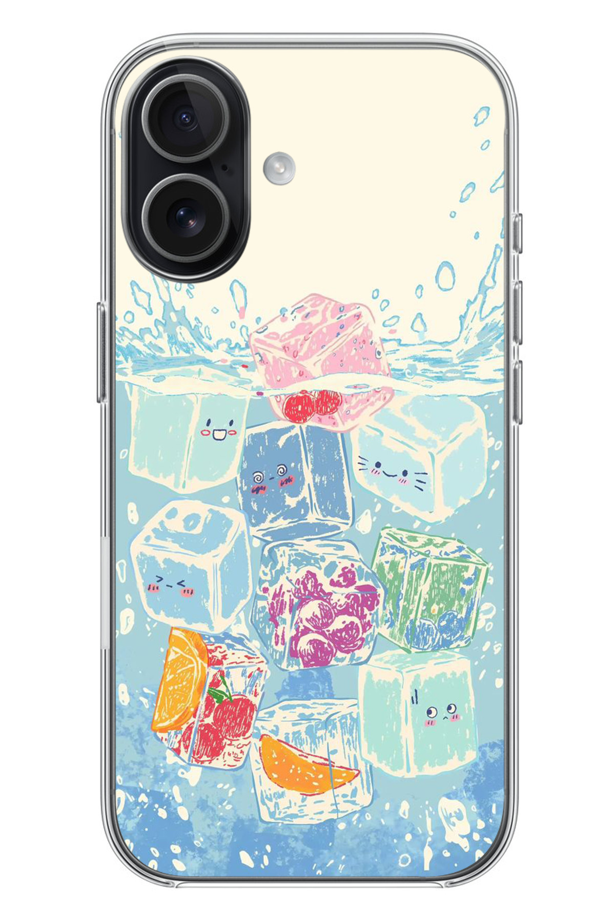 Iphone 17 Compatible Square Icons Printed Silicone Case