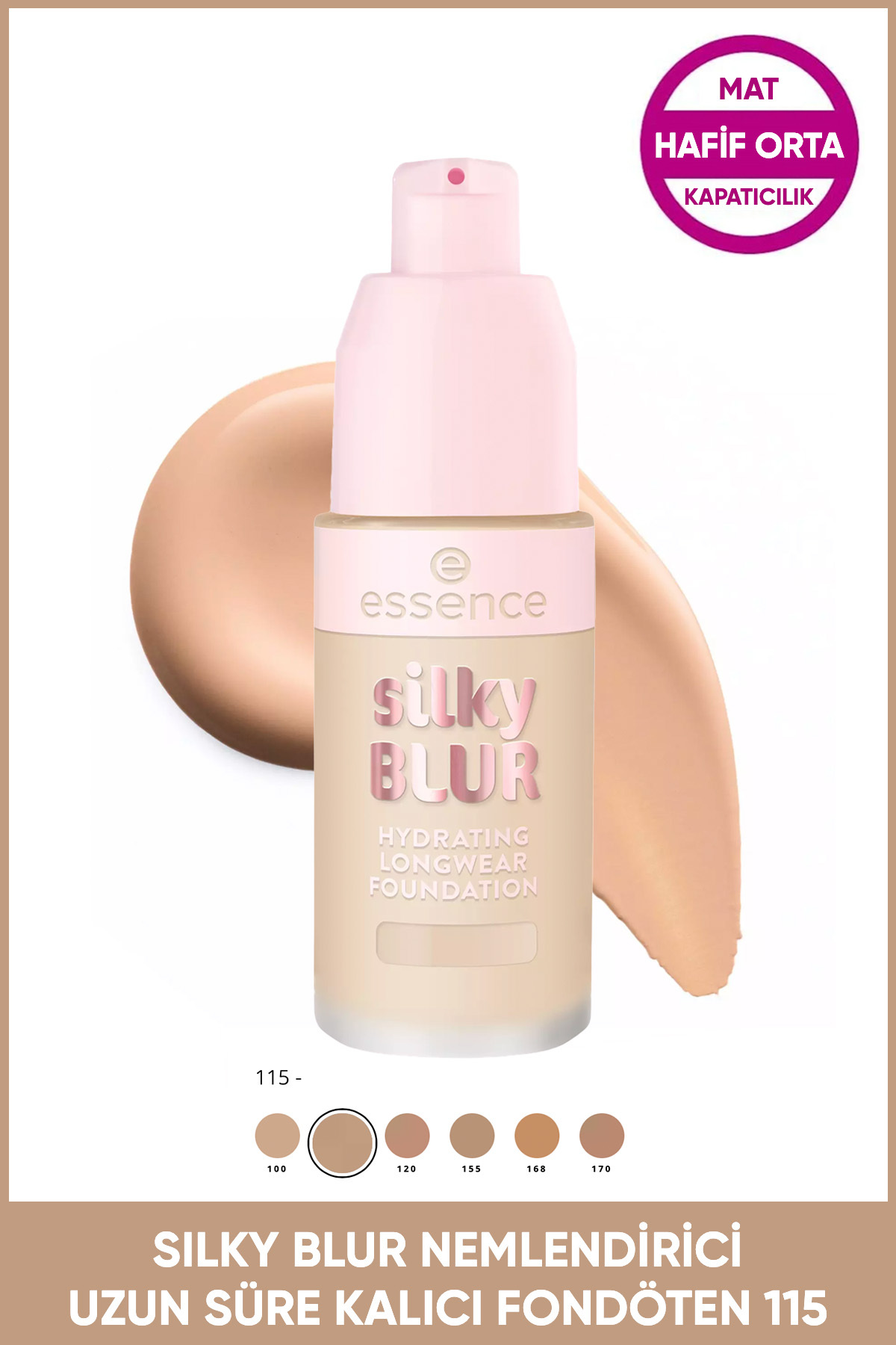 Silky BLUR HYDRATING LONGWEAR FOUNDATION 115 — رنگارنگ 648432