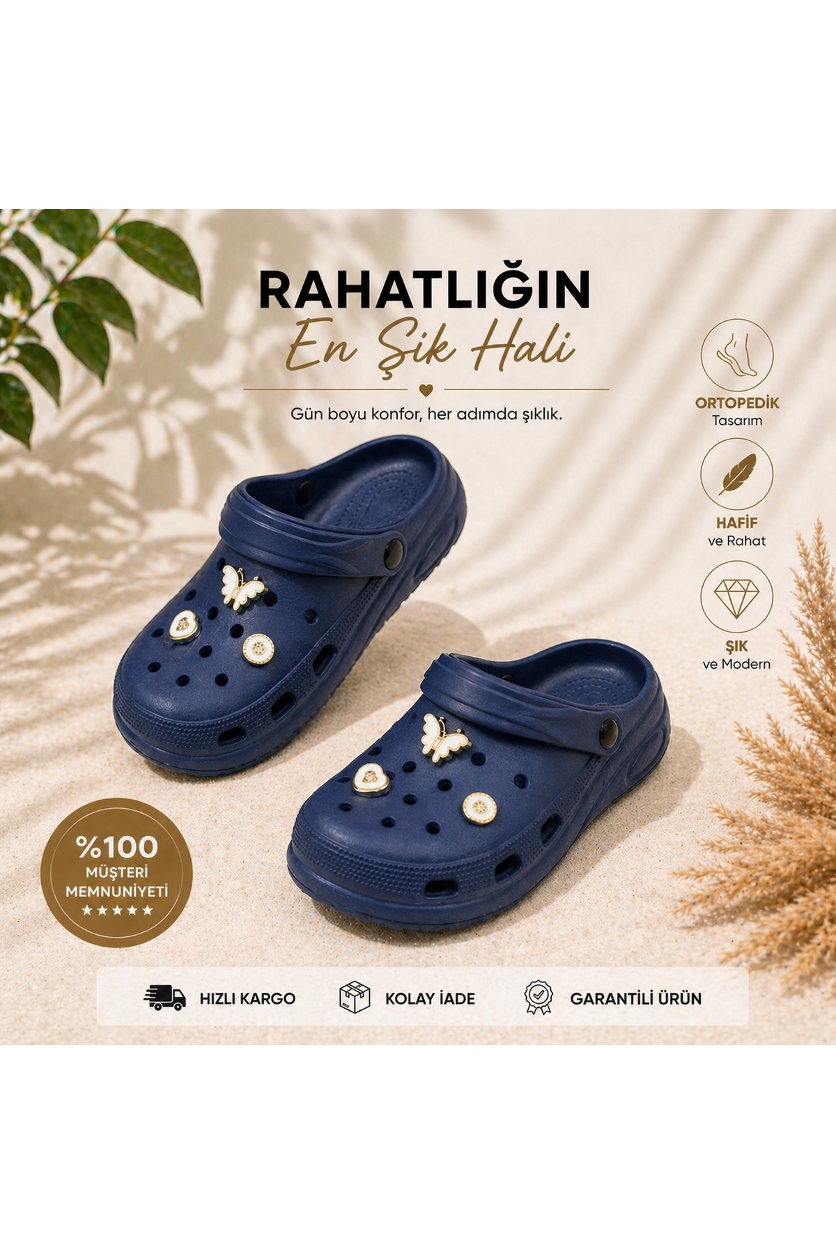 Kadın Taşlı Ortopedik Terlik