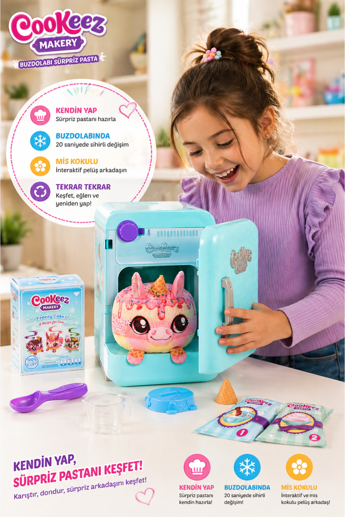 OpenCity Cookeez Makery Buzdolabı Sürpriz Pasta Oyuncak Pelüş