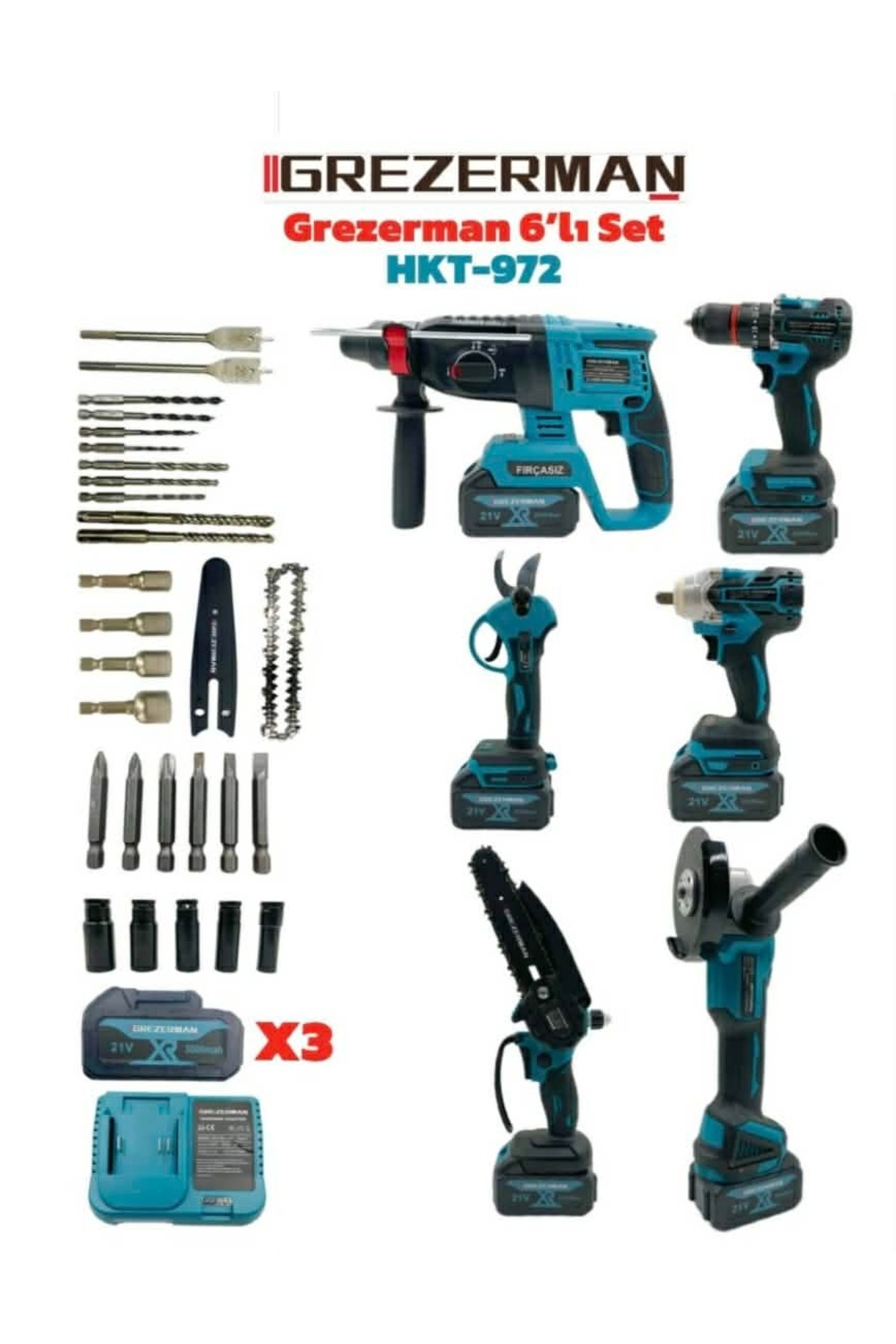 A.B.J CRAFTON STRATHMORE ティーセット GREZERMAN 6'LI MATKAP SETİ BUDAMA-TESTERE-SOMUN SIKMA - MATKAP