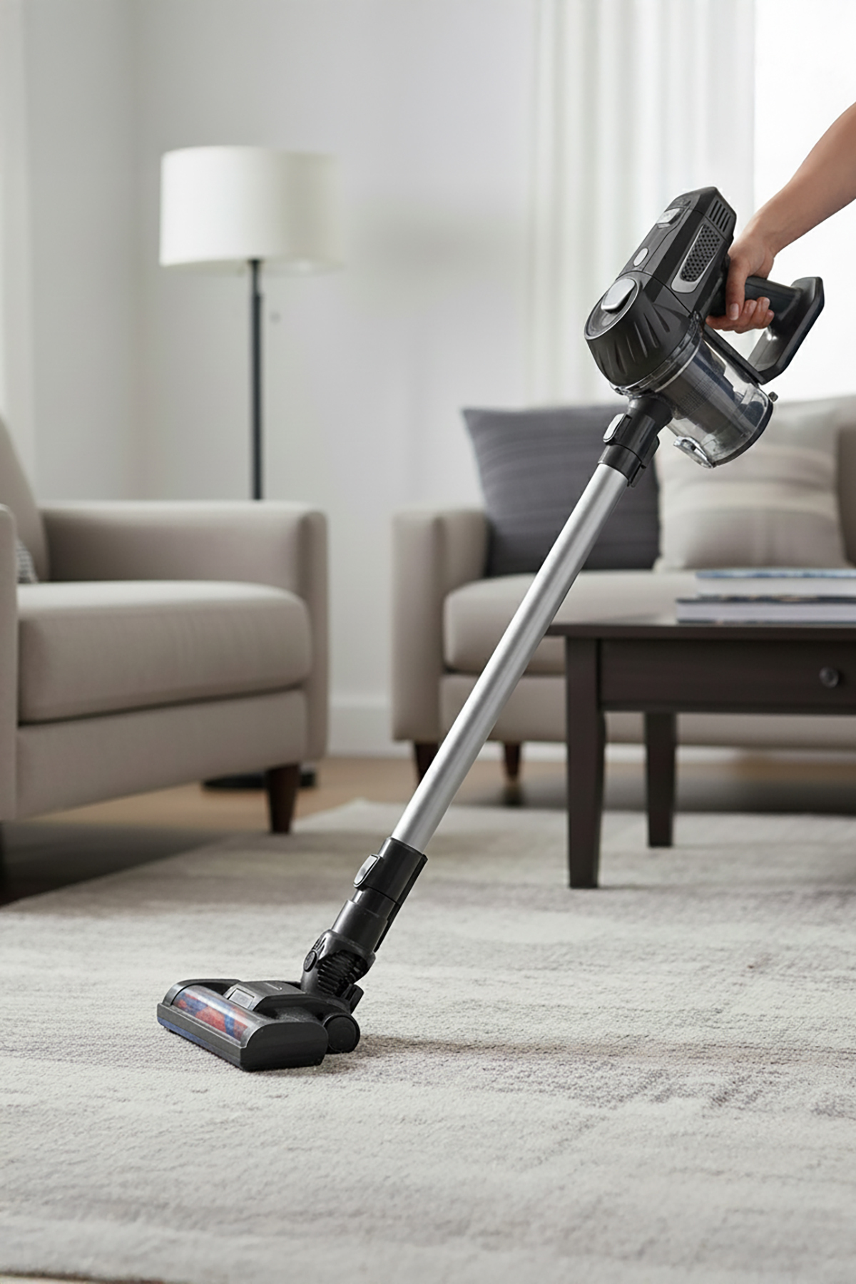ozbience Duster 1261h Kablosuz Led Işıklı Dikey Süpürge, güçlü ve