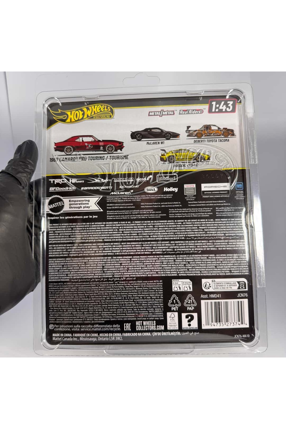HOT WHEELS Premium 1969 Camaro Pro Touring / Tourisme 1:43 Model