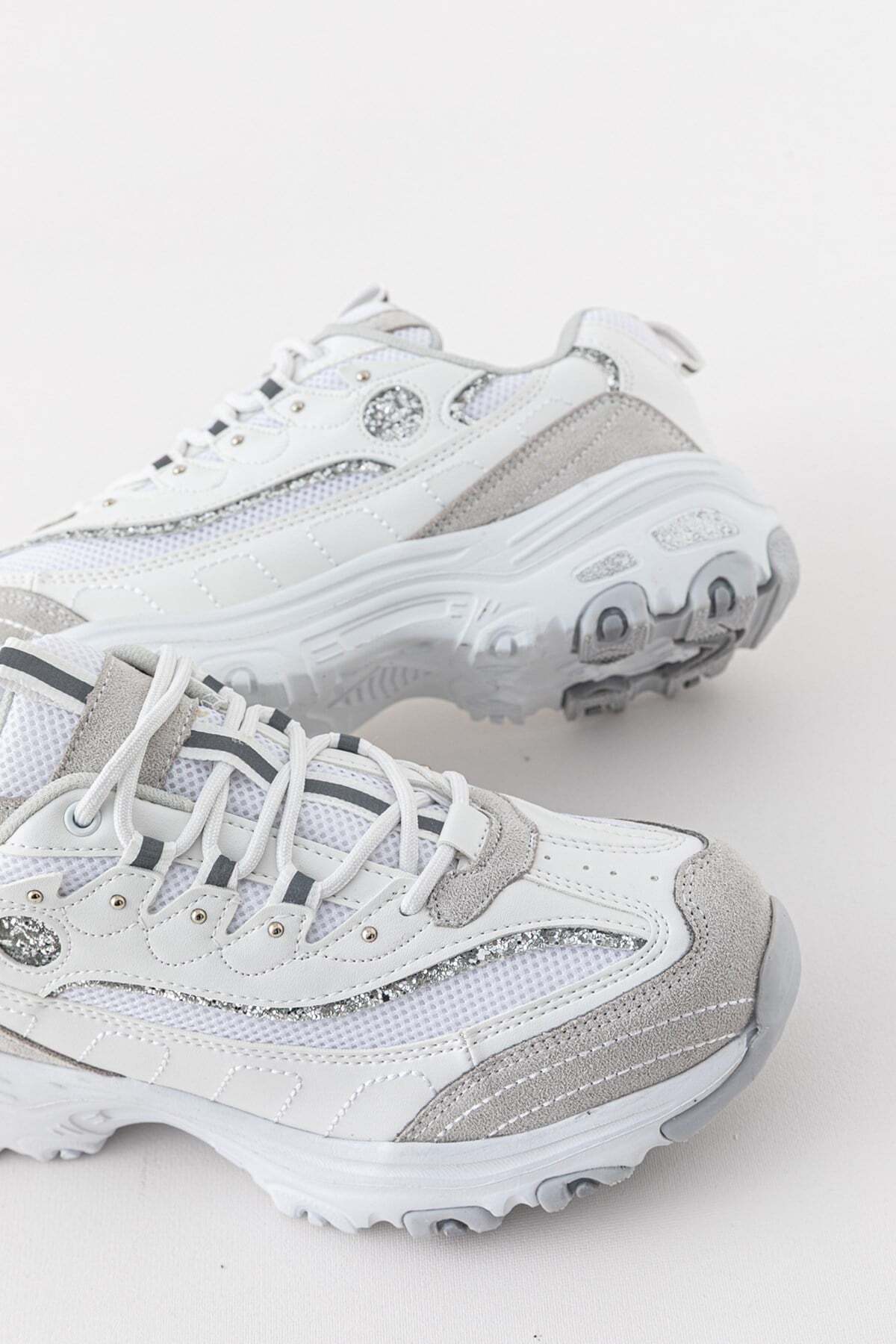 Golder Kadın Günlük Beyaz Sneaker Bağcıklı Rahat Spor Ayakkabı görsel 5