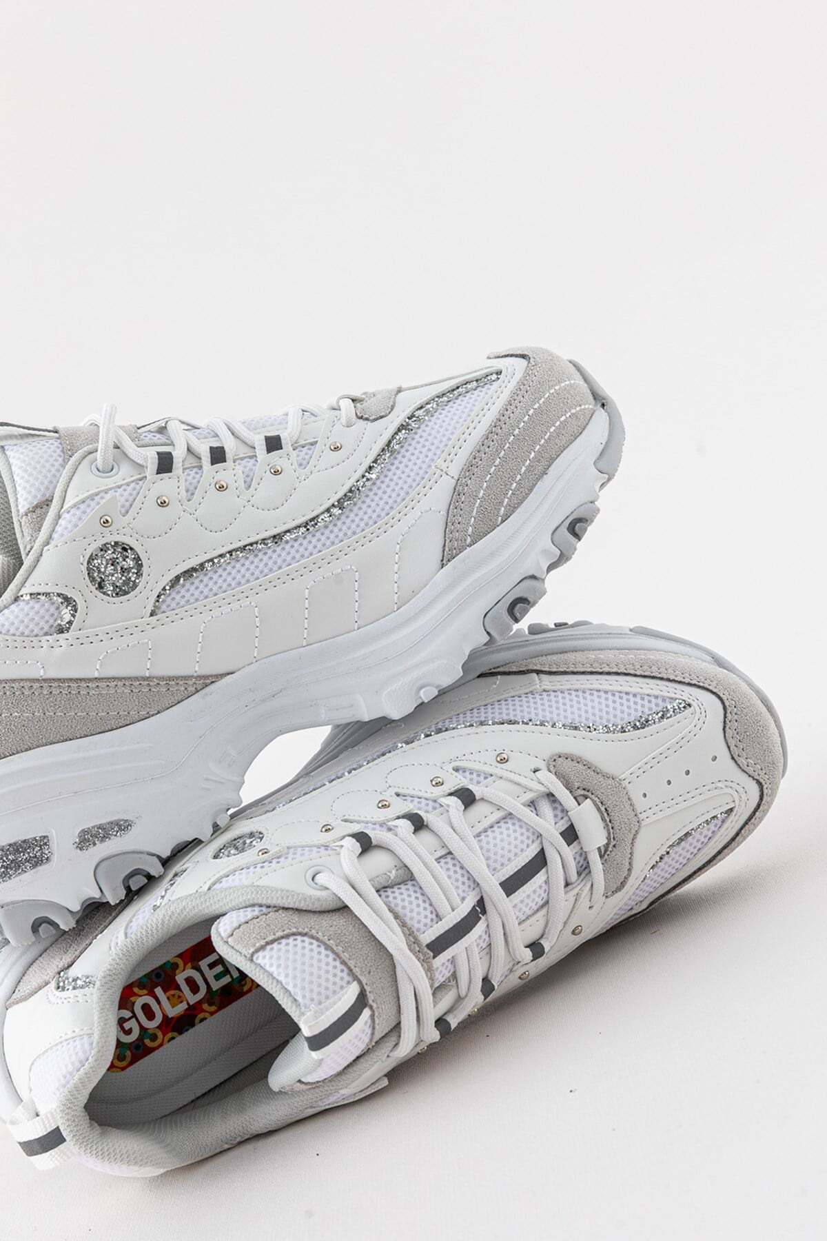 Golder Kadın Günlük Beyaz Sneaker Bağcıklı Rahat Spor Ayakkabı görsel 6