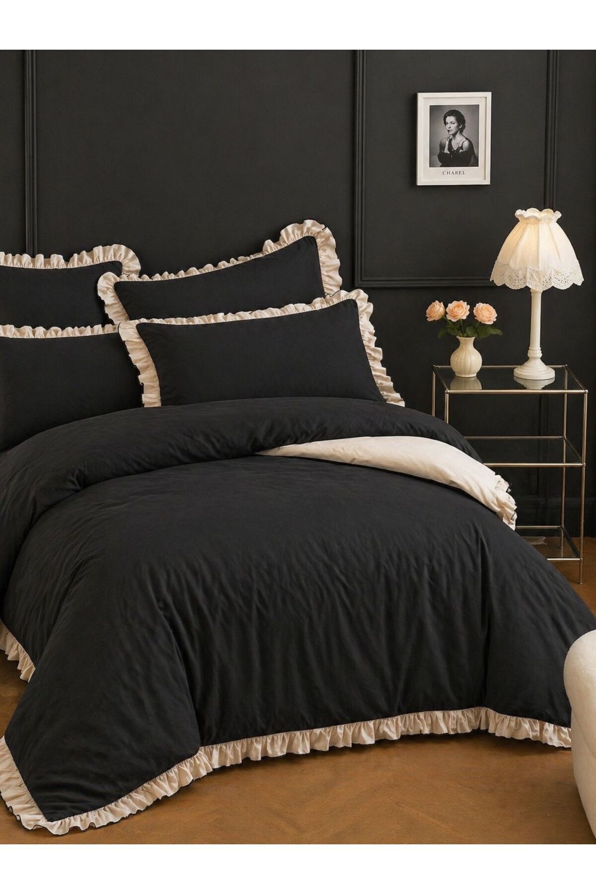 Double Cotton Ruffle Duvet Cover Set