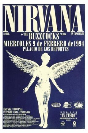 Nirvana The Buzzcocks Temalı Dekoratif Poster Ahşap Retro Tablo LPT.CB00030