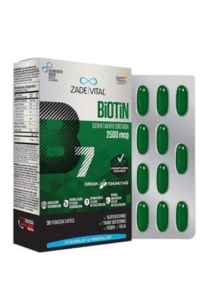 Biotin B7 Isırgan Tohum Yağı 30 Kapsül 5552555210587