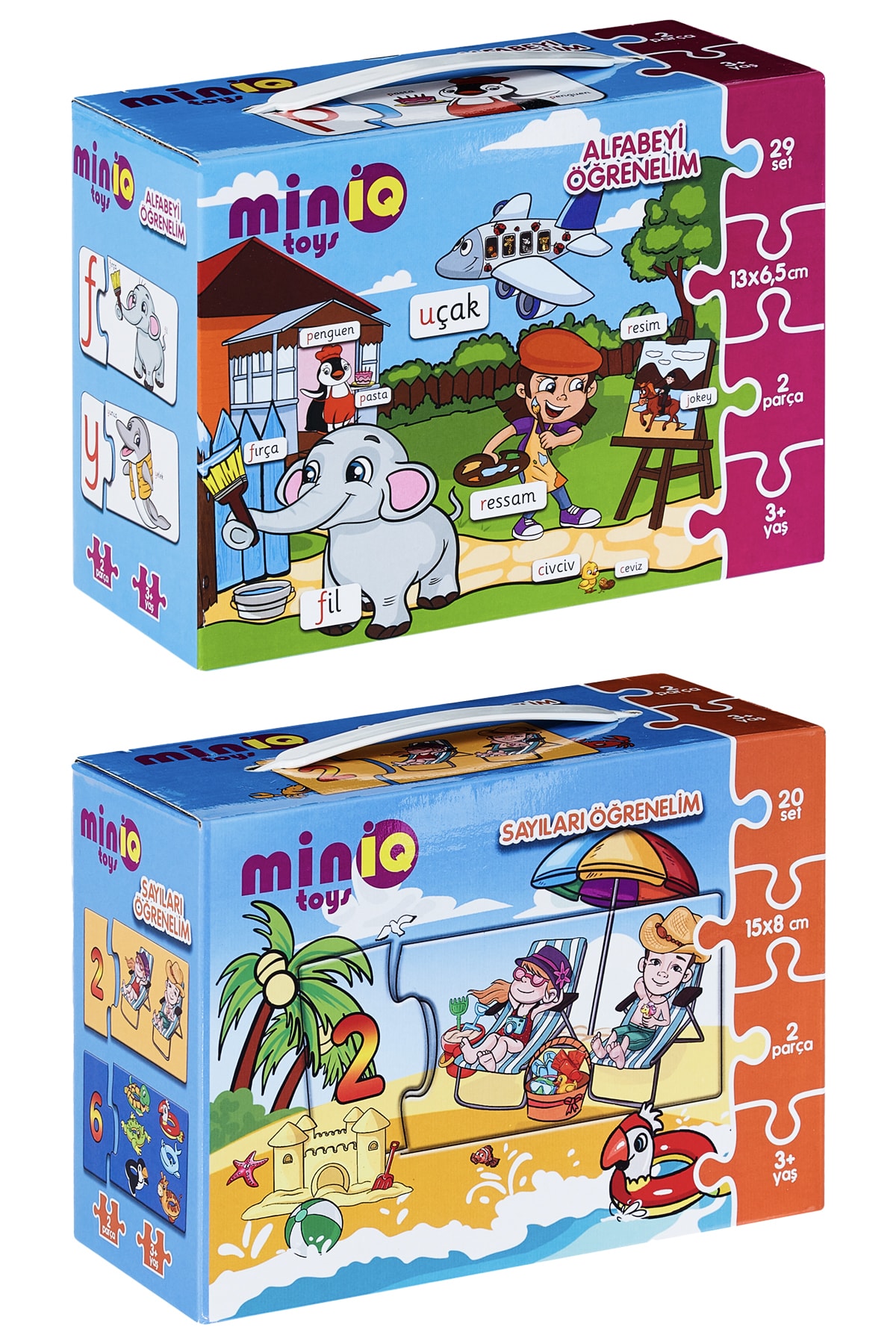 minİQ toys Sayıları Öğrenelim + Alfabeyi Öğrenelim 2'li Set Eğitici-öğretici Yapboz fotoğrafı 2 (önizleme)