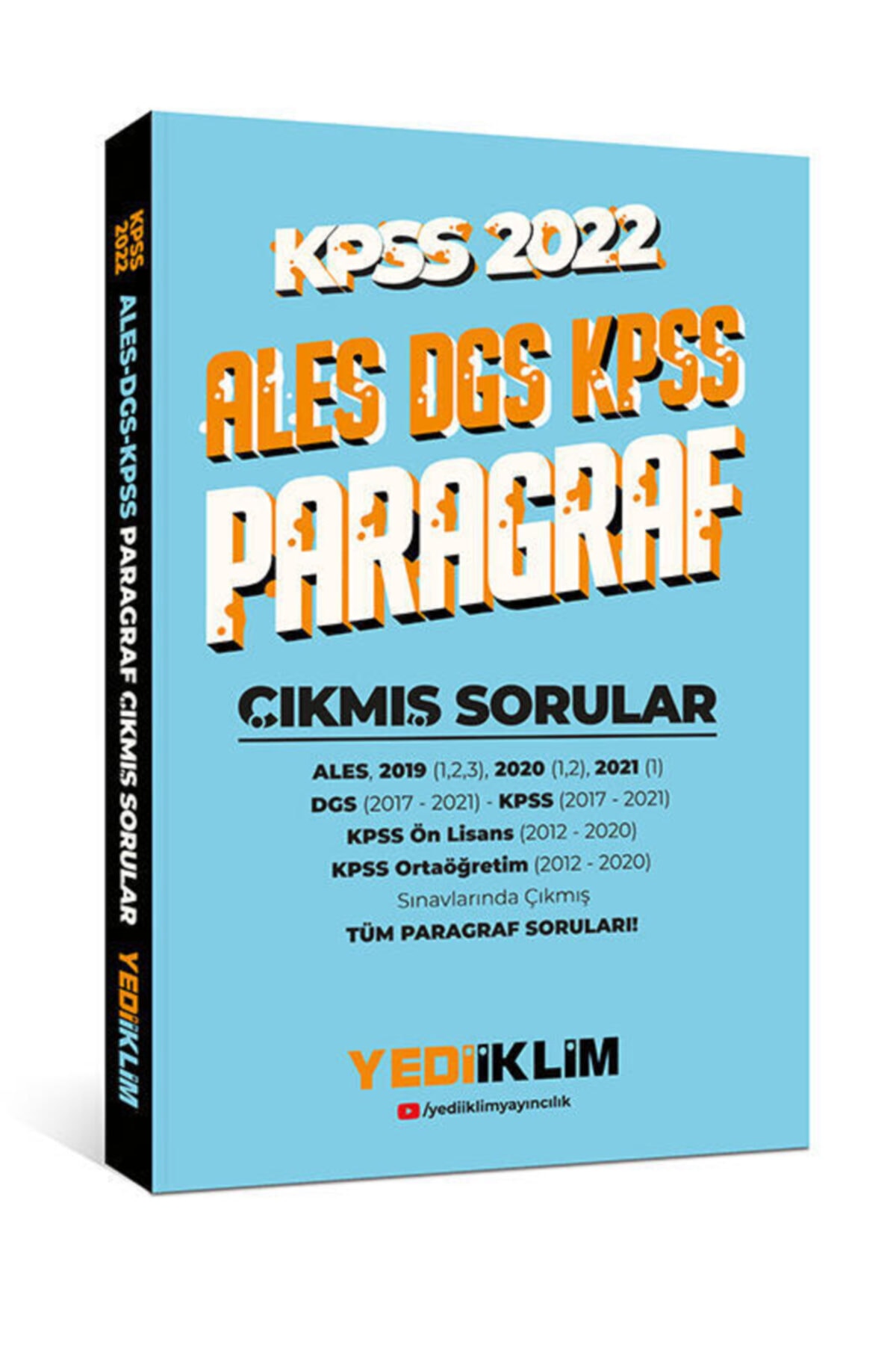 Yediiklim Yayinlari Kpss Ales Dgs Paragraf Cikmis Sorular Fiyati Yorumlari Trendyol