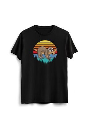 Tembel Hayvan Sloth Hayvan Temalı Tasarım Tişört EL8405