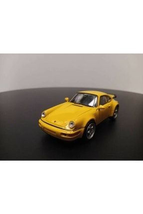 1:36 Porsche 911 Turbo Diecast Çek Bırak Model Araba (sarı) porsche911