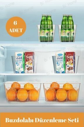 6 Adet Clear Buzdolabı & Dolap Içi Düzenleme Seti BIEM26