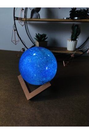 Dekoratif 3d Plastik Standlı Galaksi Gezegen Gece Lambası 13 cm Küçük Boy GZG1533