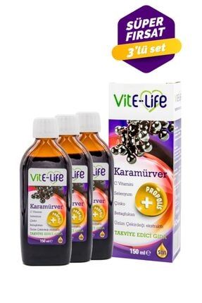 Avantaj 3'lü Set Karamürver / Vitamin C+selenyum + Çinko + Betaglukan+ Propolis Gıda Takviyesi 150ml 99