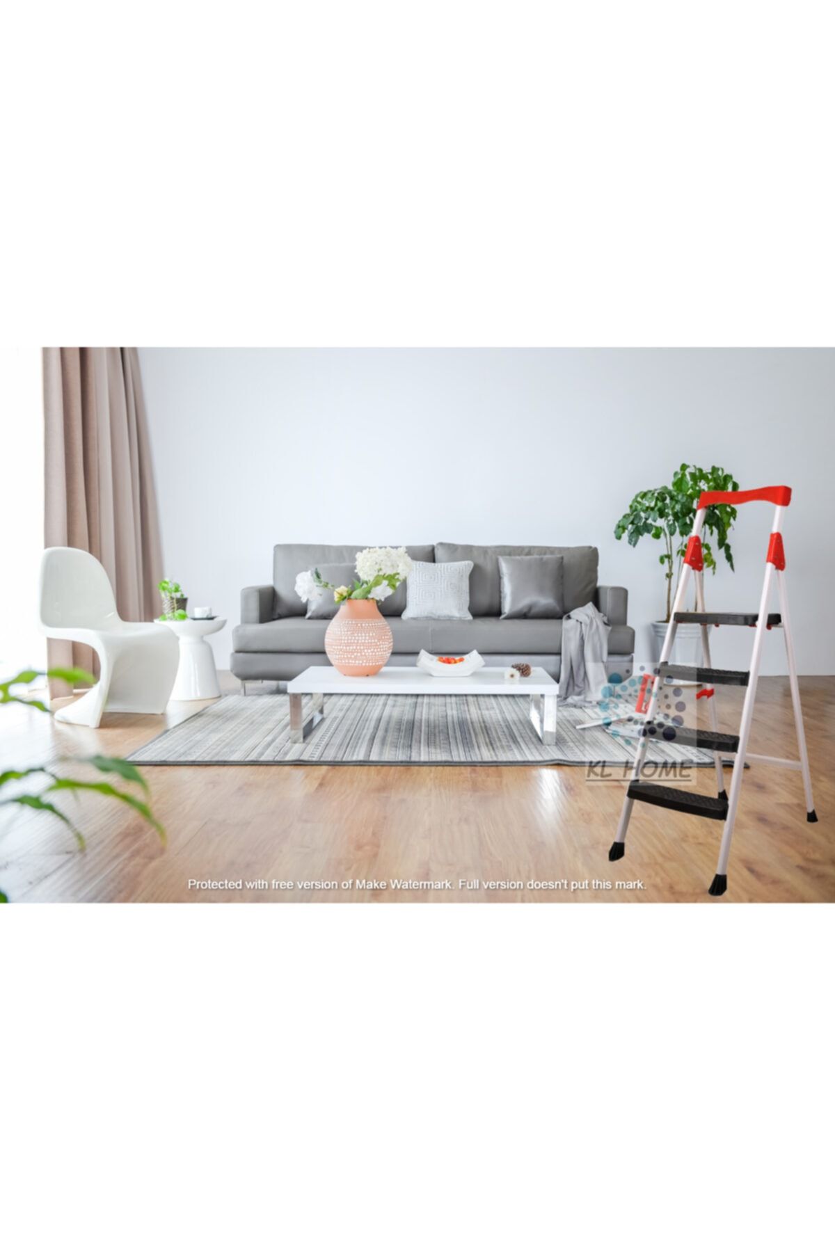 KL HOME Premium Yeni Nesil 3 1 Ergonomik Tutuş Ve Kilit Sistem Merdiven ZN10500