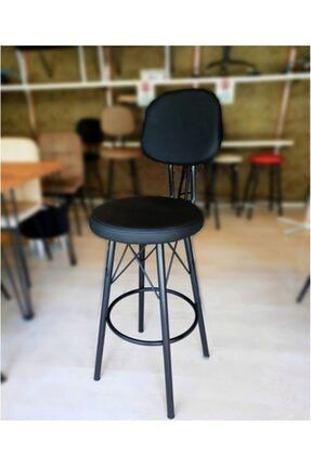 Dolce Yemek Bar Mutfak Sandalyesi 75 Cm Siyah. 100 Cm Ve Üzeri Ada&masalar Ile Uyumlu 002