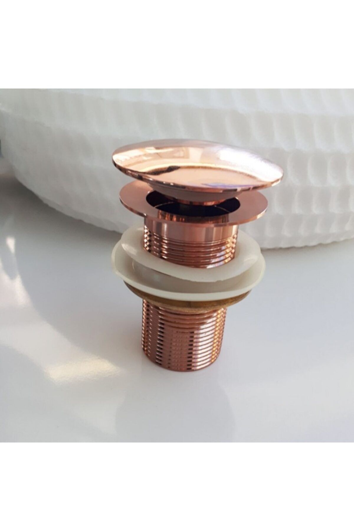 hilal-Rose Color Pop Up Sink Siphon Without Overflow Hole 2