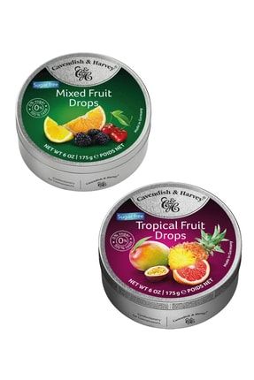 Tropik Şekersiz Meyve Aromalı + Karışık Meyveli Mix Fruit Sugar Free Şeker sccavendishmix+tropik
