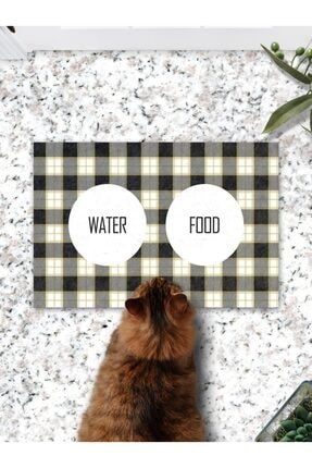 Ekose Kedi Köpek Mama Eğitim Paspası Ve Beslenme Altlığı SSP-017